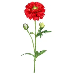 Kunstpflanze Ranunkel 58 cm Kunststoff Rot