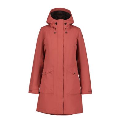 Outdoorjacke ICEPEAK "Icepeak Mantel Ulysses", Damen, Gr. 36, rot (hellrot), Stoff, 100% Polyester, normal, Jacken Outdoorjacke
