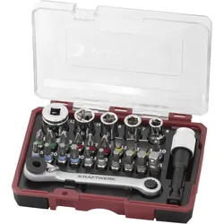 Kraftwerk, Bits, Bit Box mini Ratschenschlüssel (Bit-Adapter, Kreuz Pozidriv PZ, Schraubschlitz)