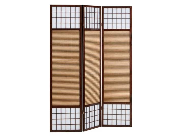 Homestyle4u Paravent 3-teilig Dunkelbraun Bambus Sichtschutz Shoji Raumteiler Holz