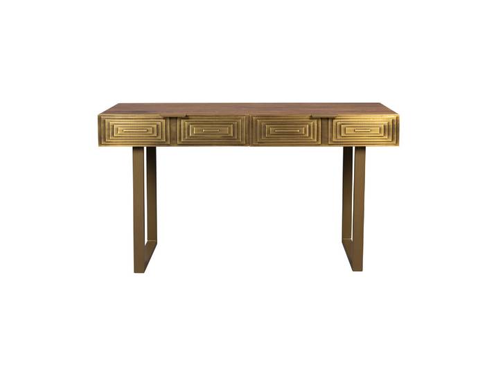 Console en bois de manguier et métal doré Volan