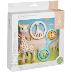 Sophie la girafe 5 Sinne Geschenkset mit Greifling aus Naturkautschuk, Rassel und Beißring, mehrfarbig
