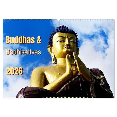 Buddhas & Bhodisattvas (Wandkalender 2026 DIN A2 quer), CALVENDO Monatskalender