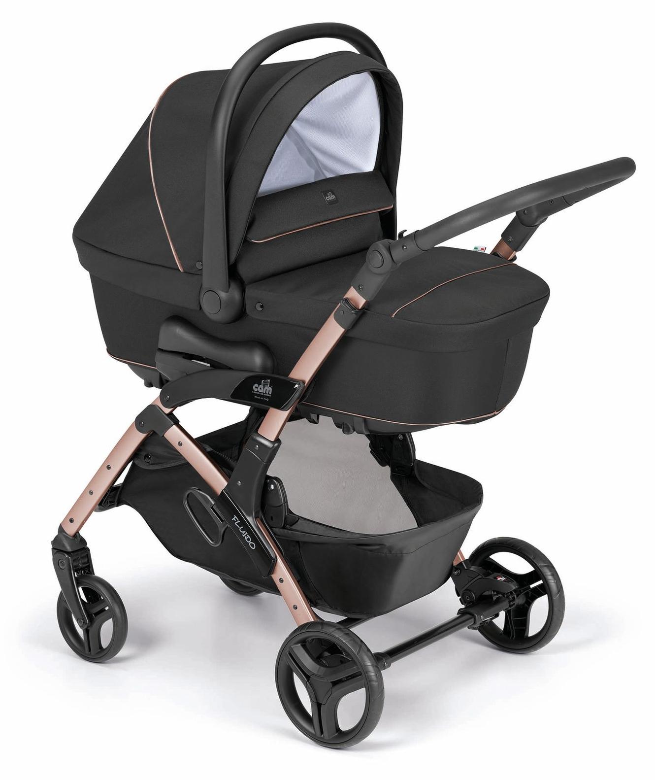 Cam Fluido Easy, Betthimmel, Traditioneller Kinderwagen, Unisex, Faltbar, Schwarz