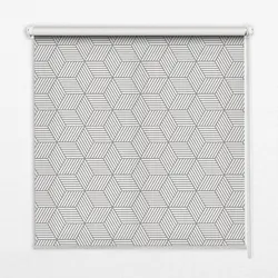 INNENROLLO - Fensterrollo - Rollo - 150x140 cm - 3D-Streifenquadrate