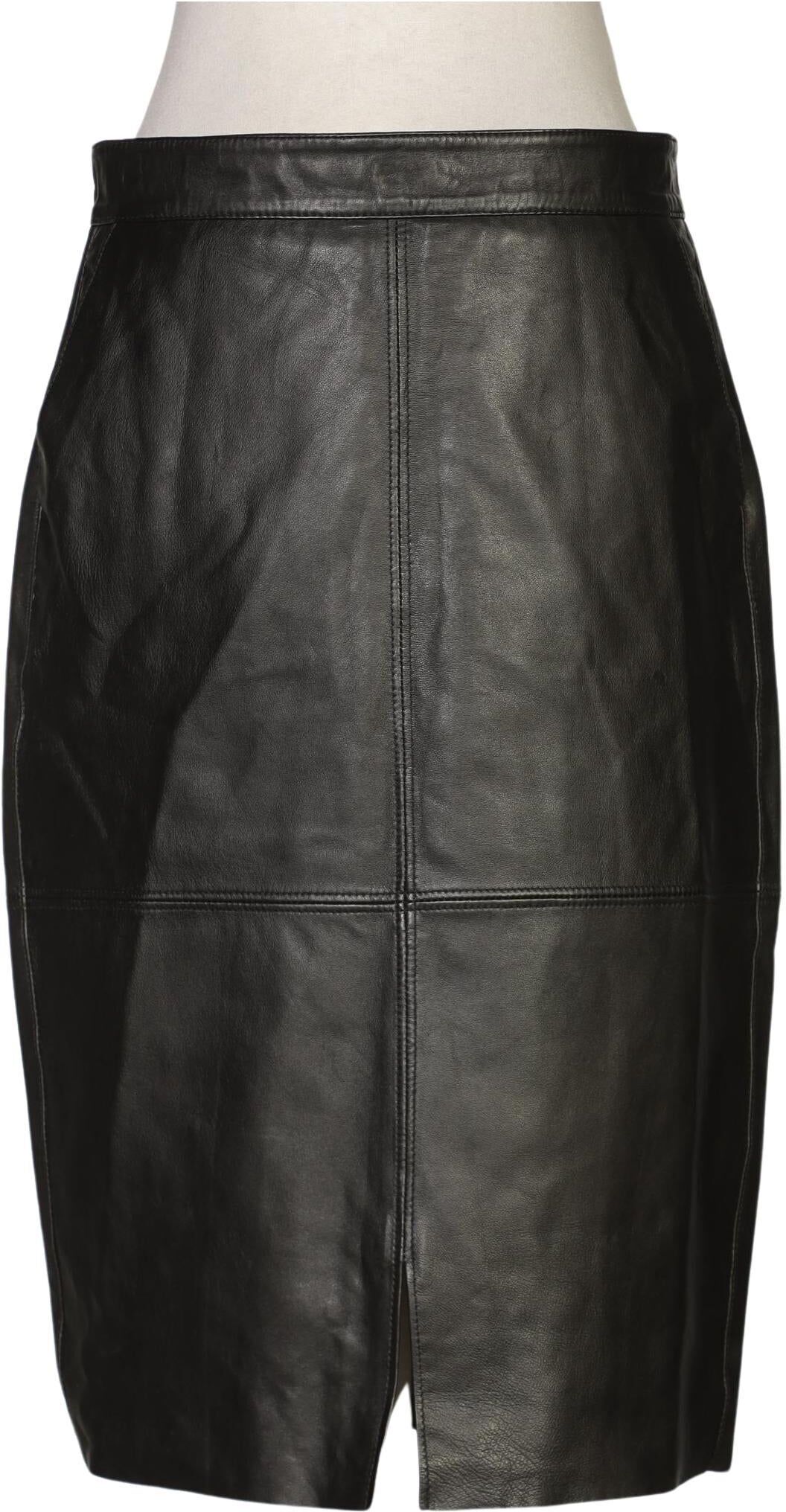 S. Oliver Damen Rock, Schwarz, Gr. EU 36, Leder / Synthetik / Viskose / Baumwolle - Second Hand