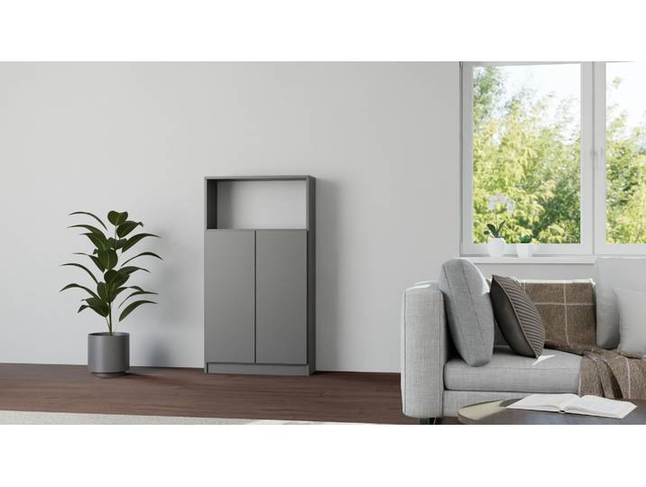 Stylisher Barschrank nach Maß Premium Dekore Basaltgrau
