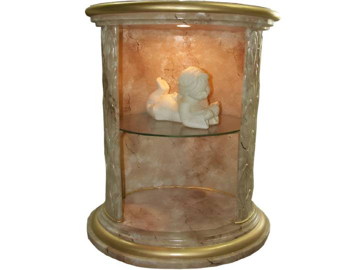 Xlmoebel Vitrine Säulen-Vitrine mit Beleuchtung für Sammlerstücke und Dekoration (1-St., Bar- Lampe Material: Kunststoff 74 cm Höhe) Hergestellt in Europa