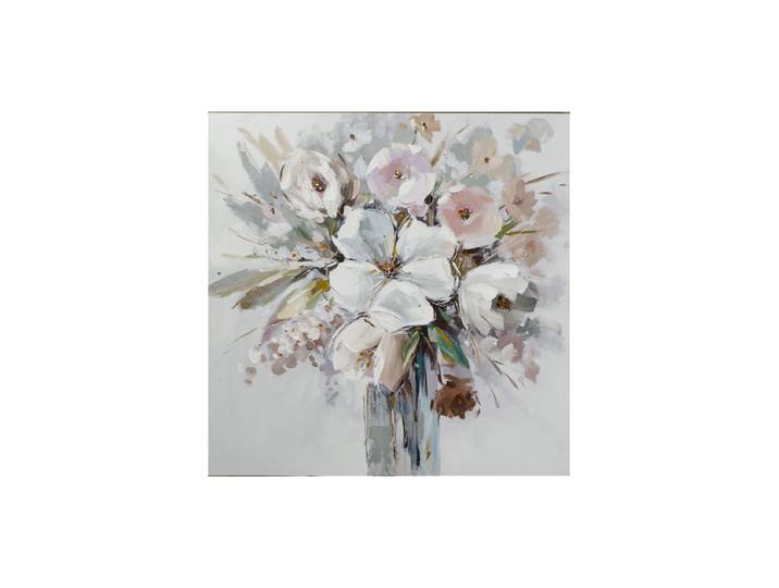 Handgemaltes Bild „Strahlender Blumenstrauß“ 80 x 80 cm Multicolor Crea Collection