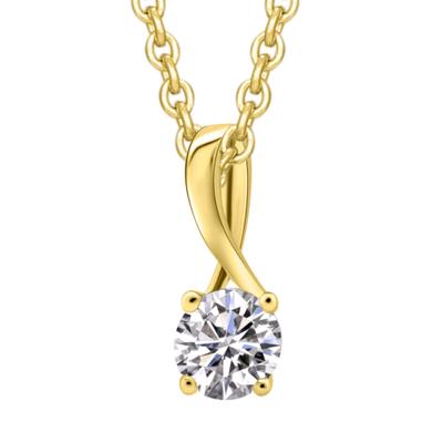 Kette mit Anhänger ONE ELEMENT "Zirkonia Anhänger aus 333 Gelbgold", gold, Halsketten, Damen, Gelbgold 333, Fein gefertigt – ein Zeichen mit besonderer Bedeutung