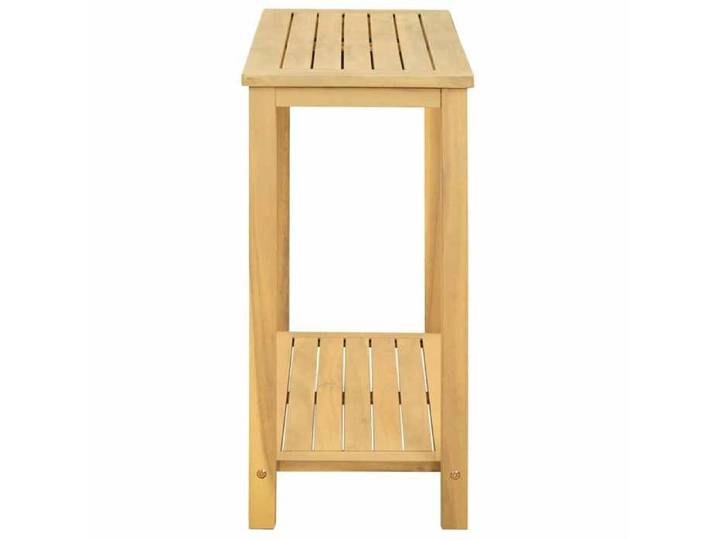 En Promotion TABLE 2/4 PERSONNES - Table console de jardin - SHIELD - Table cuisine - Acacia clair 80x35x75cm 2222265