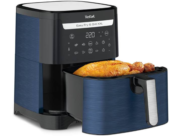 Tefal Heißluftfritteuse Easy Fry & Grill EY8014 XXL, 2-in-1 Heissluftfritteuse & Grill, 8 Programme, 1830 W, XXL-Fassungsvermögen oder 2 separate Zonen, Flexcook-Trennwand