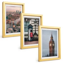 BILDER SET 3er Set - 20x30 cm Goldrahmen - London Bridge Guardian Big Ben