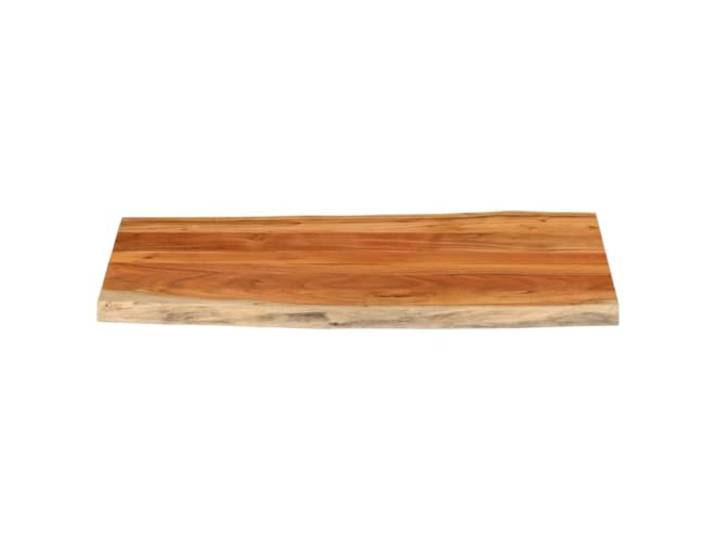 KTHLBRH Tischplatte aus Akazienholz 120 x 60 x 2,5 cm lebendige Kanten Natürliches Massivholz, rustikal, leicht zu reinigen, Bartisch oder Service