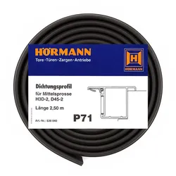 Hörmann Dichtungsprofil für Mittelsprosse H3D-2, D45-2, P71, Länge ...