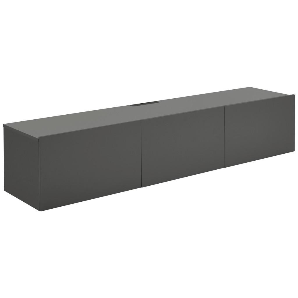 Hom`in Lowboard , Anthrazit , Holzwerkstoff , 180x36.7x42 cm , hängend , Wohnzimmer, TV Möbel, Lowboards, Lowboards hängend