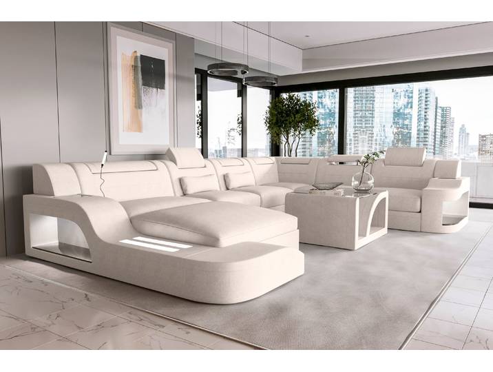 XXL Wohnlandschaft Palermo Stoffsofa