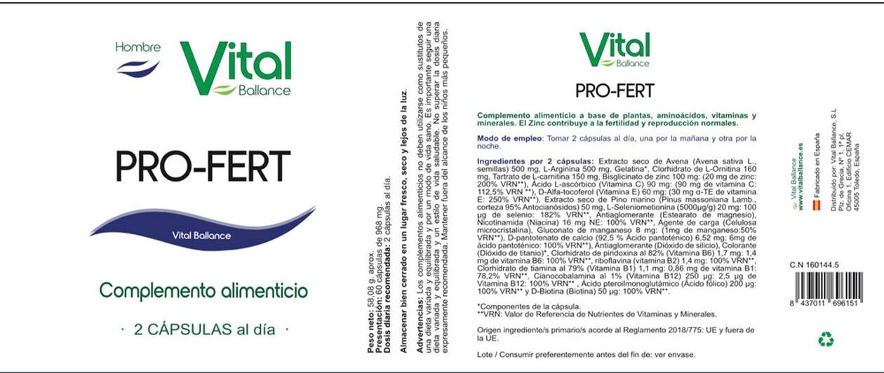 Vital Ballance Pro-Fert 60caps