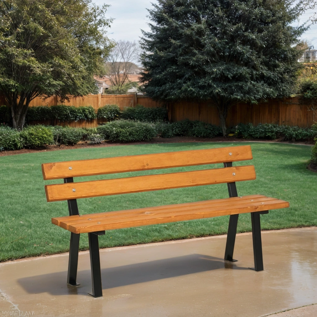 B2B Partner Venkovní lavička WOODY s opěradlem 1+1 ZDARMA, 1500 mm, limba