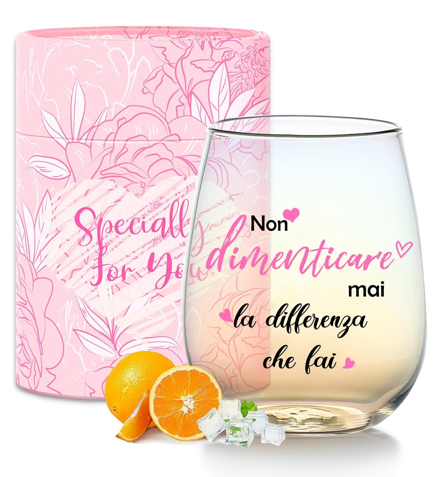 Dripio Wijnglas met regenboogeffect, 480 ml
