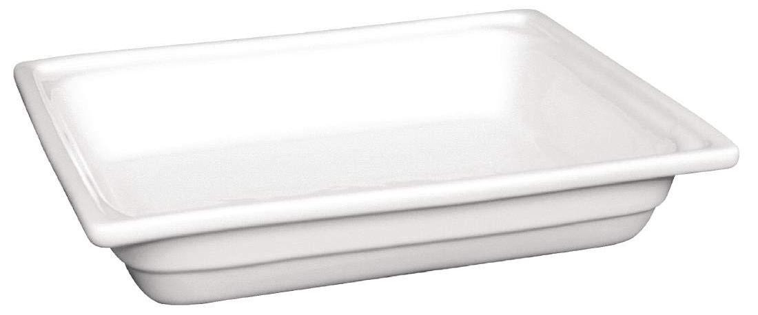 Dripio Gastronorm-bak 1/2, porselein, wit, 2,5 liter, B: 33 x D: 27 x H: 6,5 cm