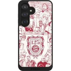 Nivocase Handyhülle für Samsung Galaxy S25 Hülle NIVOpure Case Schwarz FC Bayern München Offizielles (Samsung Galaxy S25), Smartphone Hülle, Schwarz