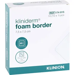 Kliniderm Foam Border 7.5x7.5cm Steril 10 ST