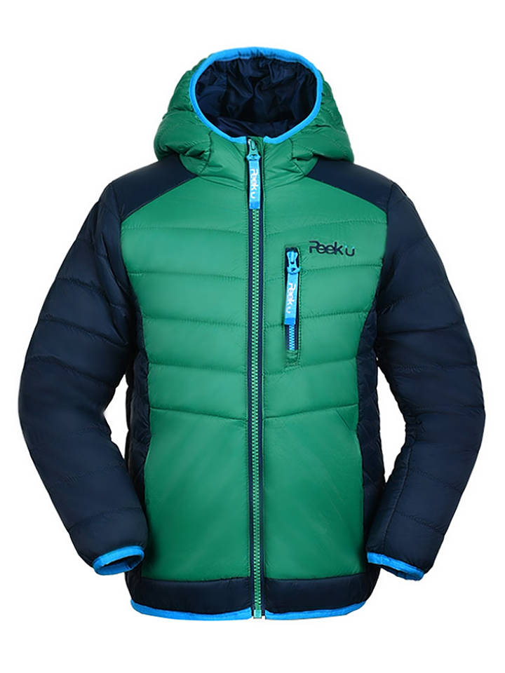Peek U Ganzjahres-Steppjacke "Caspian" in Grün/ Dunkelblau - 116