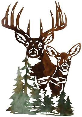 Regal Art & Gift 22.5 Inch Metallic Lodge Wall Decor - Buck