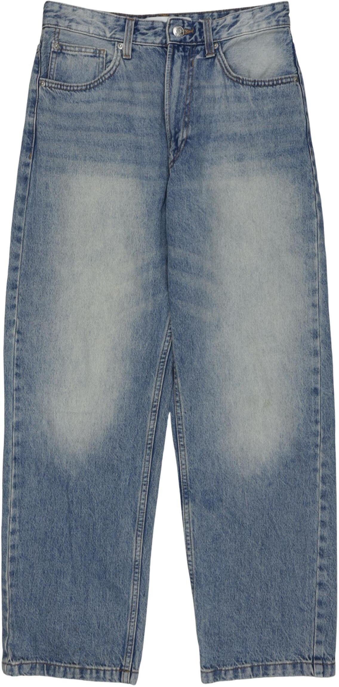 bershka Herren Jeans, Hellblau, Gr. W28, Baumwolle - Second Hand