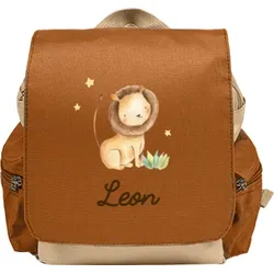 Rucksack für Kinder personalisierbar im Design "Löwe" in verschiedenen Farben