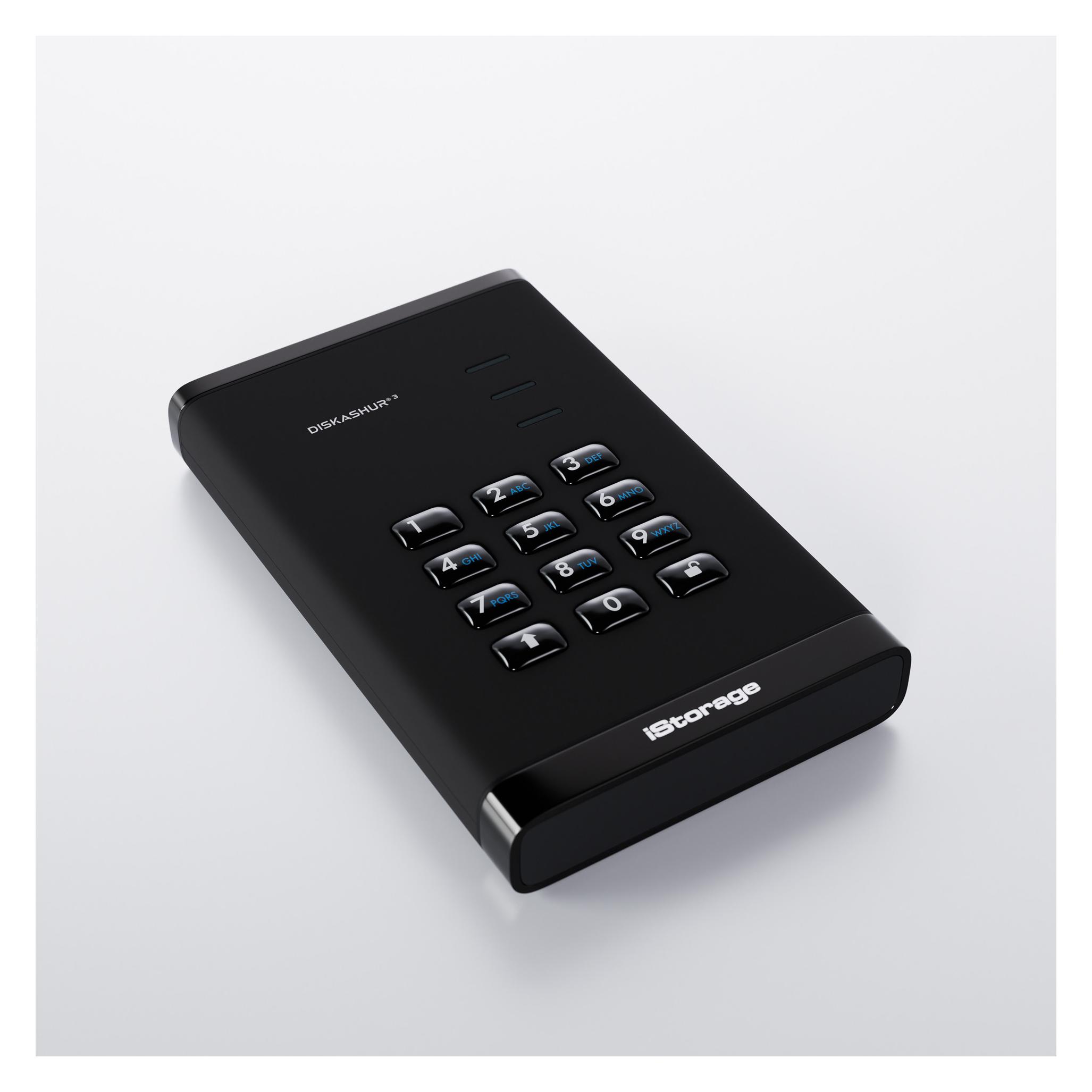 iStorage diskAshur3 SSD 1TB - Black (1 TB) (IS-DA3-256-SSD-1000-B)