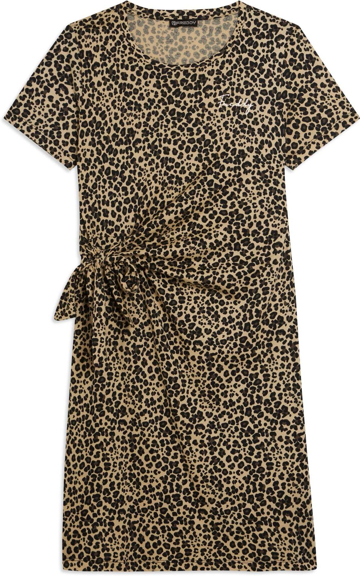 Strandkleid FREDDY "Kleid S26WSLD2C", Damen, Gr. M, EURO, beige (alloveranimalier weißcap gray), Obermaterial: 50% Baumwolle CO. 50% Modal CMD., Kleider Strandkleid alloveranimalier weißcap gray M, EURO