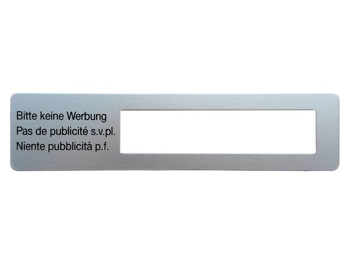 Huber Schild Bitte keine Werbung 13.5 × 3 cm