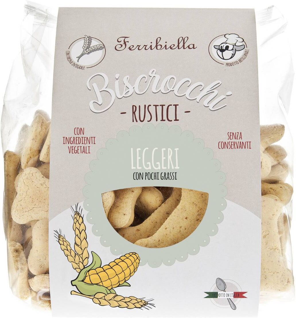 Ferribiella Biscotti per Cani Biscrocchi Rustici Leggeri 800 g