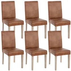 ESSZIMMERSTUHL TEXTIL Braun 6er-Set