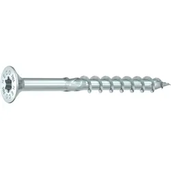 HECO TOPIX-plus - Stahl weiß verzinkt - 8x500 mm - Senkkopf HD-40 - Teilgewinde