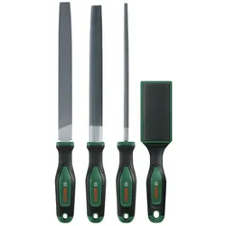 Bosch Handwerkzeuge Feilen-Set 200 mm / 8" mit Bürste, 4-teilig - 1600A034GM