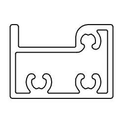 HSK Ersatzteile Rahmenprofil, oben, und unten, Pendeltür, Weiß-matt, E30240-7-70 E30240-7-70