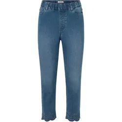 Tchibo - 7/8-Treggings mit Lochstickerei - Damen - Gr. 38 - blau