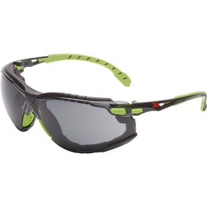3M Schutzbrille Solus Scotchgard Protector 1000, S1CB-1, grau, Bügelbrille, schwarz-grün