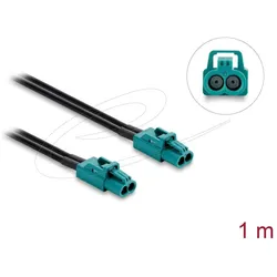Delock Kabel: FAKRA-Z-Buchse (doppelt) auf FAKRA-Z-Buchse (doppelt) (Antennenkabel), Antennenkabel