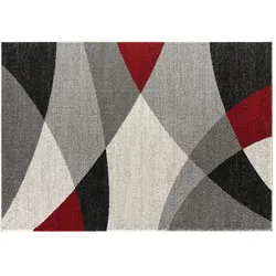 Webteppich   ¦ grau ¦ Synthetische Fasern ¦ Maße (cm): B: 140