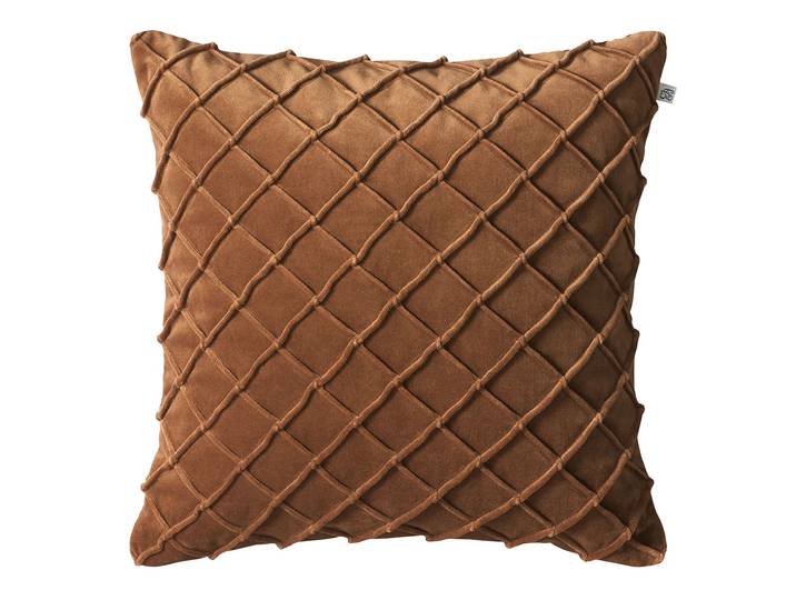 Chhatwal & Jonsson Housse de coussin Deva 50x50 cm Cognac