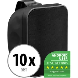Pronomic OLS-5 BK Outdoor-Lautsprecher schwarz 10x 80 Watt 10x Set
