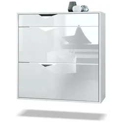 SCHUHSCHRANK Kolmio Fronten in Weiß Hochglanz