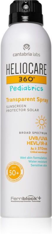 Heliocare 360° Pediatrics Transparent Spray schützendes Spray für Kinder SPF 50+ 200 ml
