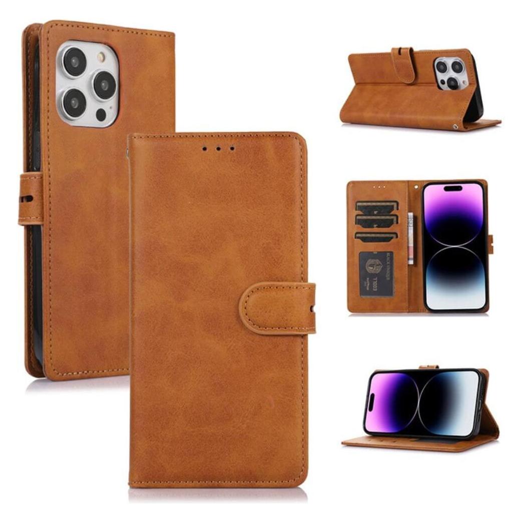 Cover-Discount iPhone 15 - Premium Handyhülle Etui beige (Apple iPhone 15) (660157099E)
