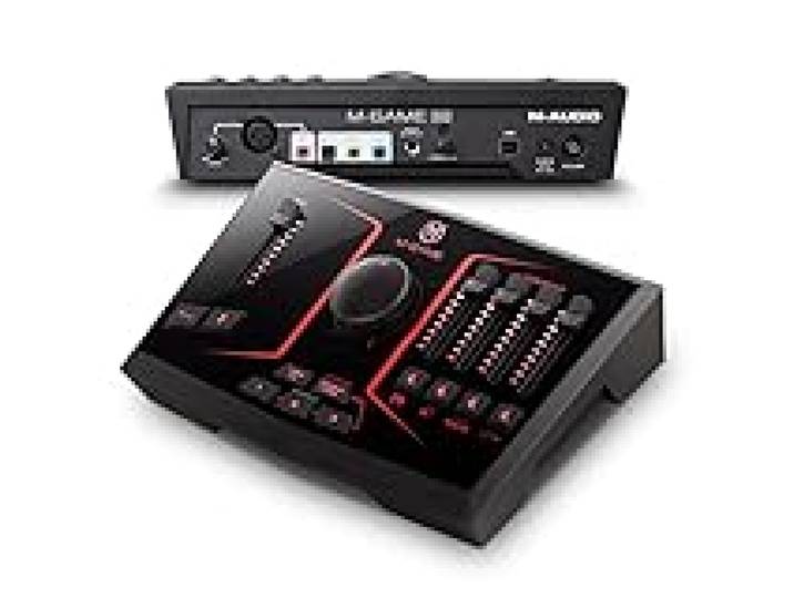 M-GAME SOLO Interface audio USB et mixeur pour stream et gaming avec entrées micro XLR, casque et optique, effets voix et logiciel dédié Solo - Noir