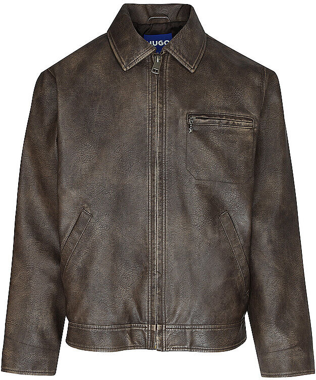 HUGO Jacke in Lederoptik BLAKER braun   S S